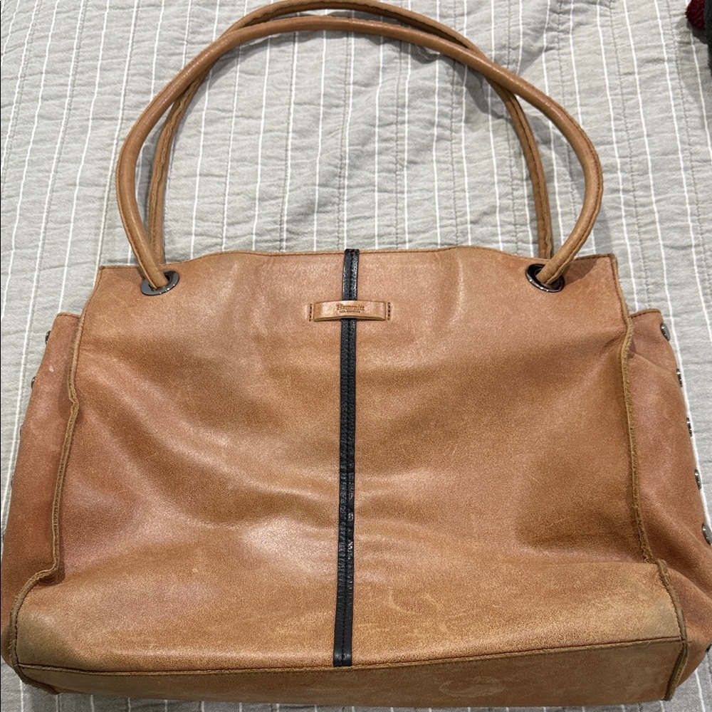 Elegant Tan Leather Tote Bag Hammitt  Benjamin